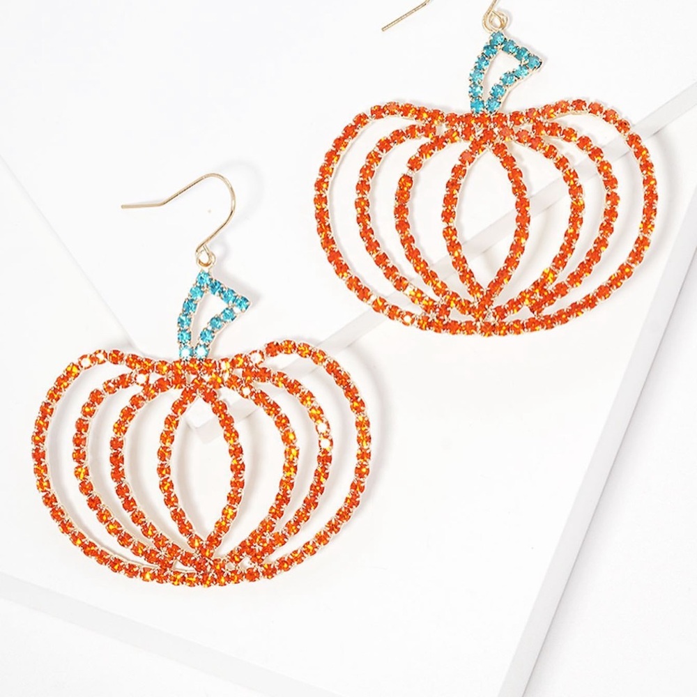 Orange Pumpkin Earrings